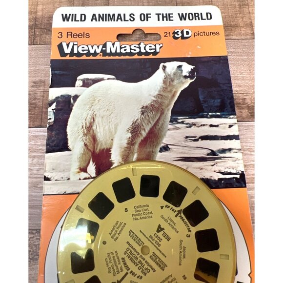 View-Master Wild Animals Of The World 21 3D Pictures 3 Reels Collectible Set Ori - Picture 2 of 3